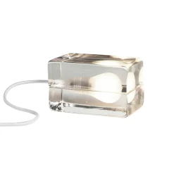 Design House Stockholm Lámpara de mesa Block Lamp, cable blanco TransparenteBlanco Clearance