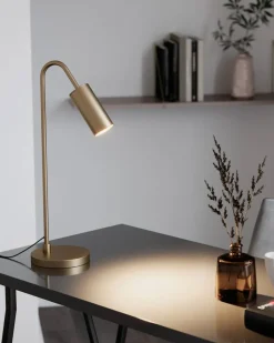 By Rydéns Lámpara de mesa Curve 51 cm, Dorado mate Color dorado Best