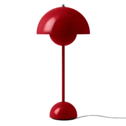 &Tradition Lámpara de mesa FlowerPot VP3, Vermilion red Rojo Outlet