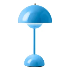 &Tradition Lámpara de mesa Flowerpot portable VP9, Swim blue Azul Clearance