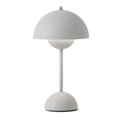 &Tradition Lámpara de mesa Flowerpot portable VP9, Matt light grey Gris Outlet