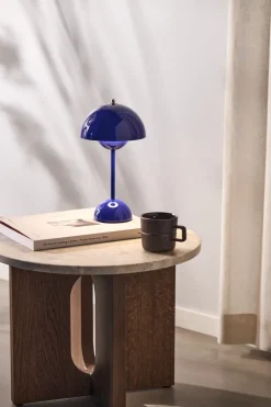 &Tradition Lámpara de mesa Flowerpot portable VP9, Cobalt blue Azul Outlet