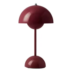 &Tradition Lámpara de mesa Flowerpot portable VP9, Dark plum Púrpura Outlet