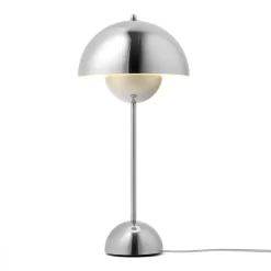 &Tradition Lámparas De Escritorio<Lámpara de mesa FlowerPot VP3, Chrome-plated Plateado