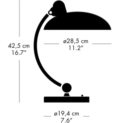 Fritz Hansen Lámpara de mesa Kaiser Idell 6631-T Luxus latón, mate Negro Outlet