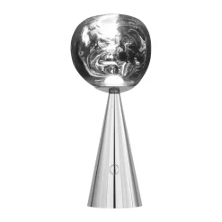Tom Dixon Lámpara de mesa Melt Portable LED 28,5 cm, Plateado