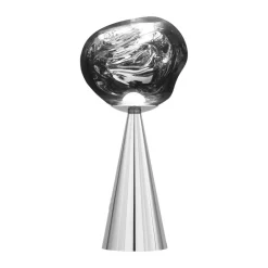 Tom Dixon Lámpara de mesa Melt Portable LED 28,5 cm, Plateado