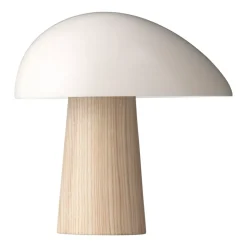 Fritz Hansen Lámpara de mesa Night Owl fresno, Smokey white Blanco