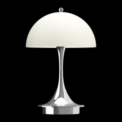Louis Poulsen Lámpara de mesa Panthella 160 Portable v3, Chrome opal Beige Best