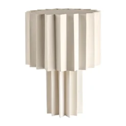 Örsjö Belysning Lámpara de mesa Plissé textil, Blanco New