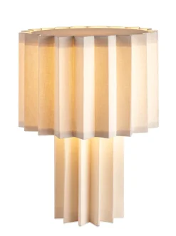 Örsjö Belysning Lámpara de mesa Plissé textil, Blanco New
