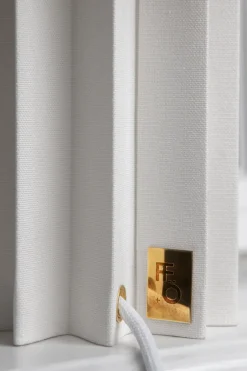 Örsjö Belysning Lámpara de mesa Plissé textil, Blanco New