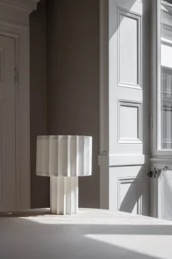 Örsjö Belysning Lámpara de mesa Plissé textil, Blanco New
