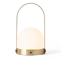 Audo Copenhagen Lámpara de mesa portátil Carrie, latón cepillado Color dorado Outlet