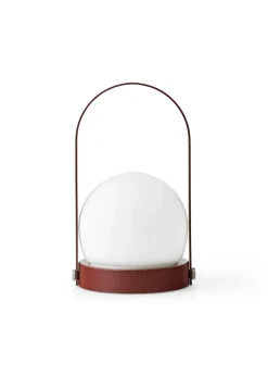 Audo Copenhagen Lámpara de mesa portátil Carrie, Burned red Rojo Best