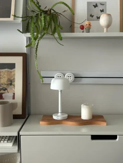 Scandi Living Lámparas Portátiles<Lámpara de mesa portátil Halo 25,5 cm, White Blanco