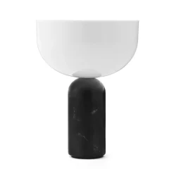 New Works Lámpara de mesa portátil Kizu, Black marble Negro Clearance