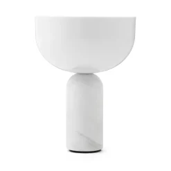 New Works Lámparas De Cama<Lámpara de mesa portátil Kizu, White marble Blanco