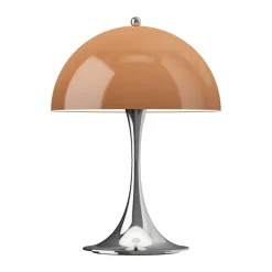 Louis Poulsen Lámpara de mesa portátil Panthella 250 V3, Original Opal Brown Marrón Outlet