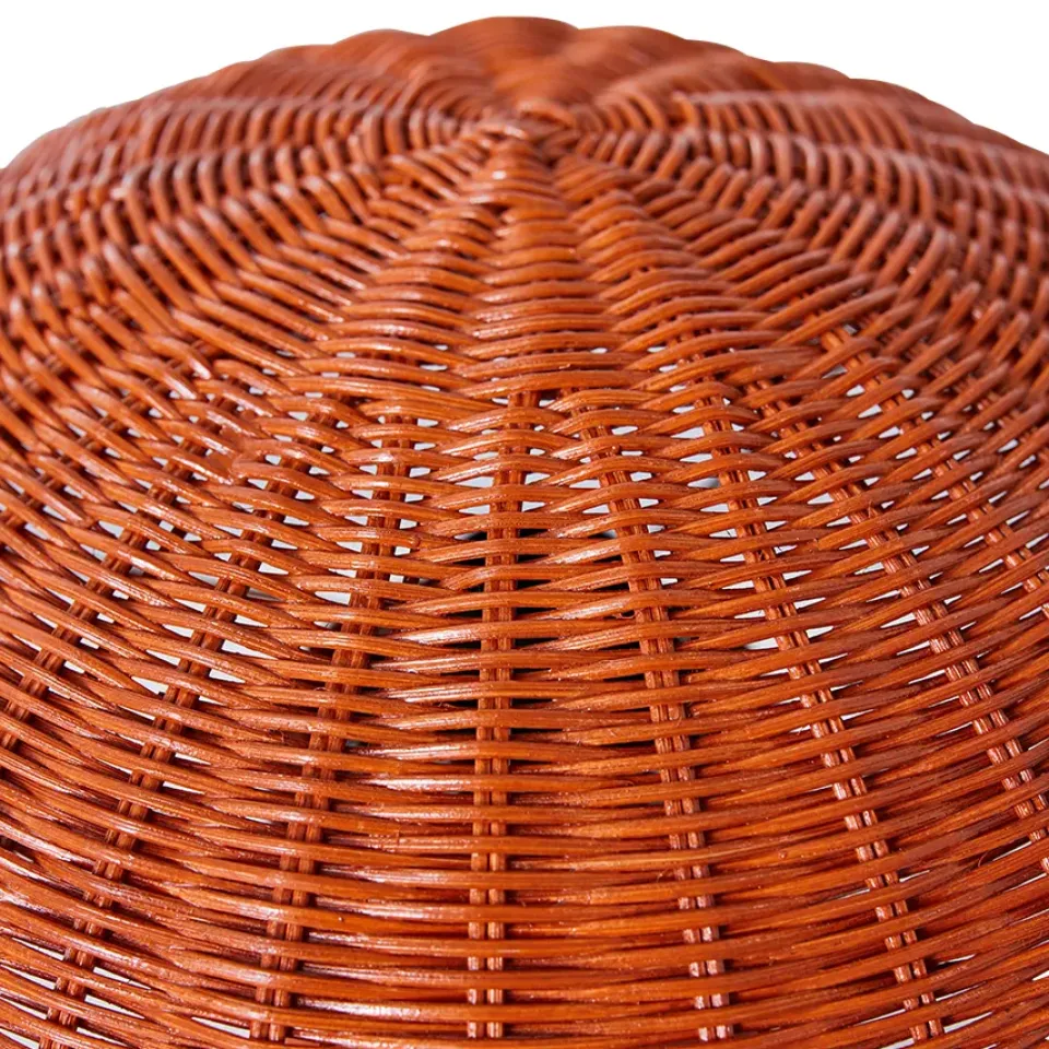 HKliving Lámpara de mesa Rattan, Coral Naranja