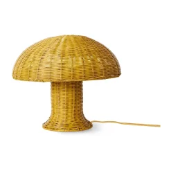 HKliving Lámpara de mesa Rattan, Mustard Amarillo Discount