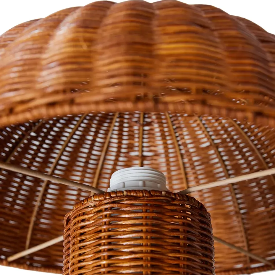 HKliving Lámpara de mesa Rattan, Natural Marrón Hot