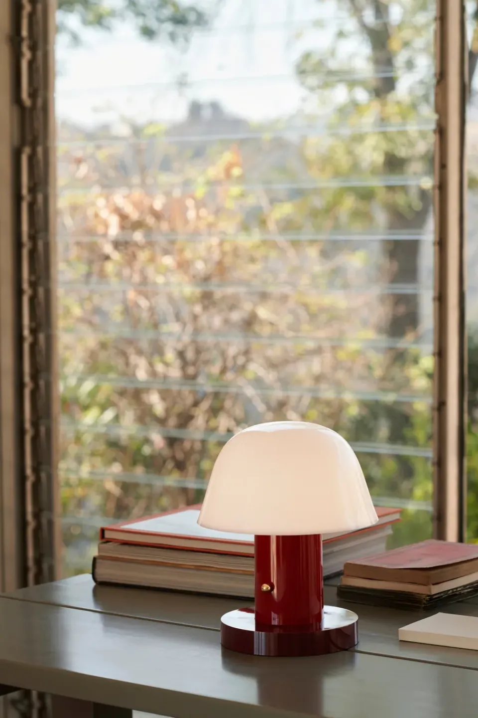 &Tradition Lámparas De Escritorio|Lámparas De Ventana<Lámpara de mesa Setago JH27, Maroon-grape Rojo