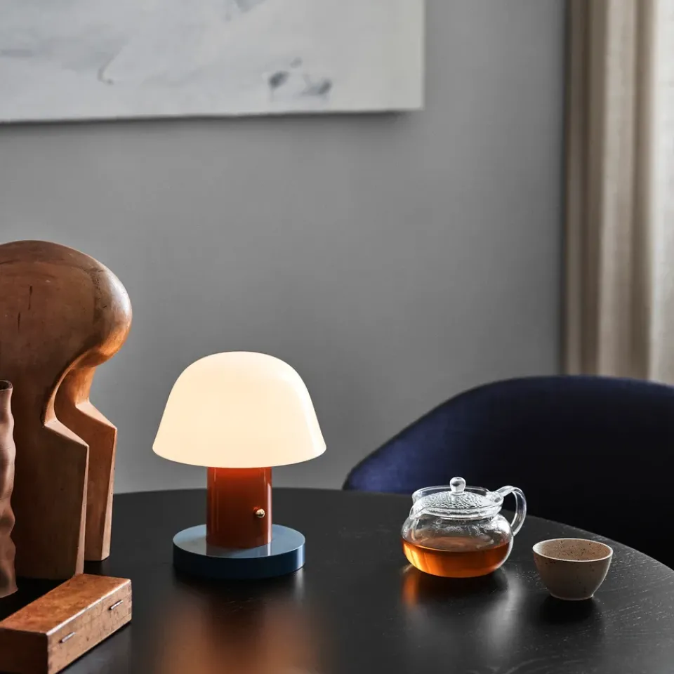 &Tradition Lámpara de mesa Setago JH27, Rust-thunder Multi Hot