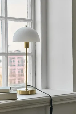 Herstal Lámpara de mesa Vienda, latón-blanco Color doradoBlanco Best