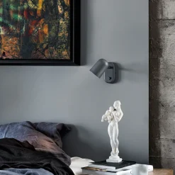 Northern Lámpara de pared Buddy, instalación fija, oscuro Gris Discount