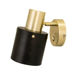 Globen Lighting Lámpara de pared Clark 1, -latón cepillado Negro