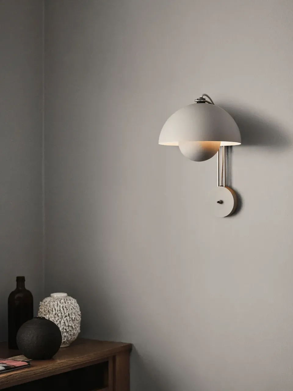 &Tradition Lámpara de pared Flowerpot VP8, Grey Beige New