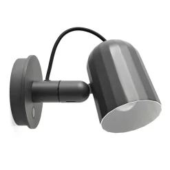 HAY Lámpara de pared Noc wall button, oscuro Gris New