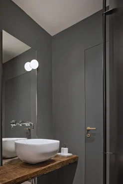 Flos Lámpara de pared y techo Mini Glo-Ball CW de montaje en espejo, Blanco Best