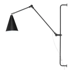 By Rydéns Lámpara de pared Yukon larga, mate Negro Sale