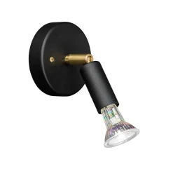 Örsjö Belysning Lámpara de pared/Lámpara de techo Star 1, , con carcasa de acoplamiento Negro Hot