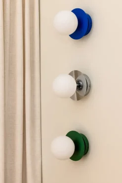 Globen Lighting Lámpara de pared/plafón Art Deco IP44, -blanco Azul