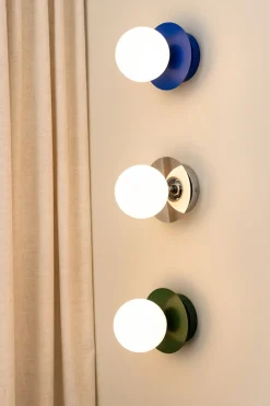 Globen Lighting Lámpara de pared/plafón Art Deco IP44, -blanco Azul