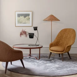GUBI Lámpara de pie 9602, latón-wicker willow Color dorado Hot