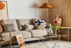 GUBI Lámpara de pie 9602, latón-wicker willow Color dorado Hot
