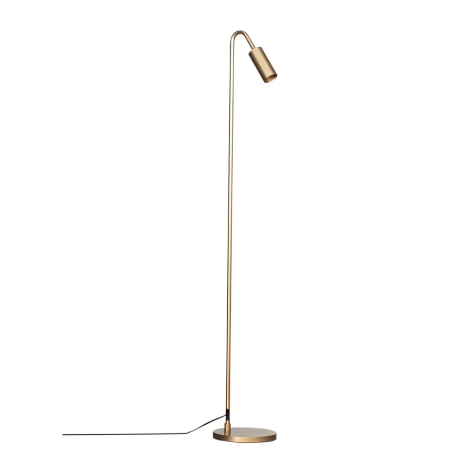 By Rydéns Lámpara de pie Curve 146 cm, Mate dorado Color dorado Best