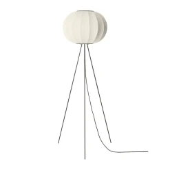 Made By Hand Lámpara de pie Knit-Wit 45 Round High, Pearl white Blanco New
