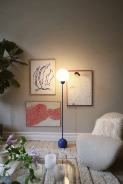 Globen Lighting Lámpara de pie Ripley, Azul Beige Clearance