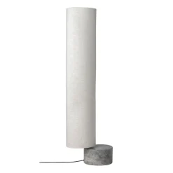 GUBI Lámpara de pie Unbound 120 cm, Tejido-mármol gris BlancoGris Hot