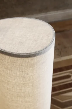GUBI Lámpara de pie Unbound 120 cm, Tejido-mármol gris BlancoGris Hot