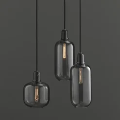 Normann Copenhagen Lámparas De Ventana|Lámparas De Techo Colgantes<Lámpara de techo Amp S, gris-negro GrisNegro