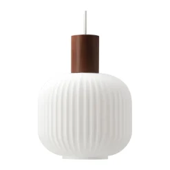Scandi Living Lámpara de techo Fair Ø20cm, Vidrio esmerilado-fresno teñido oscuro BlancoBeige Clearance