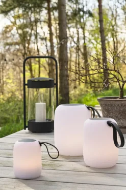 Villa Collection Lámparas Solares|Lámparas Solares<Lámpara solar Hav lounge Ø21 cm, Blanco-negro BlancoNegro