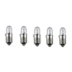 Star Trading Bombillas<Lámparas superiores E5, Pack de 5, 1,2 W Transparente