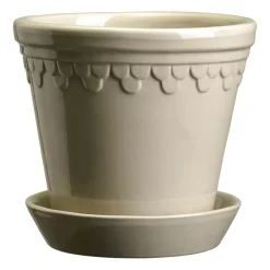 Bergs Potter Macetas<Maceta esmaltada Københavner Ø25 cm, Sand Stone Beige
